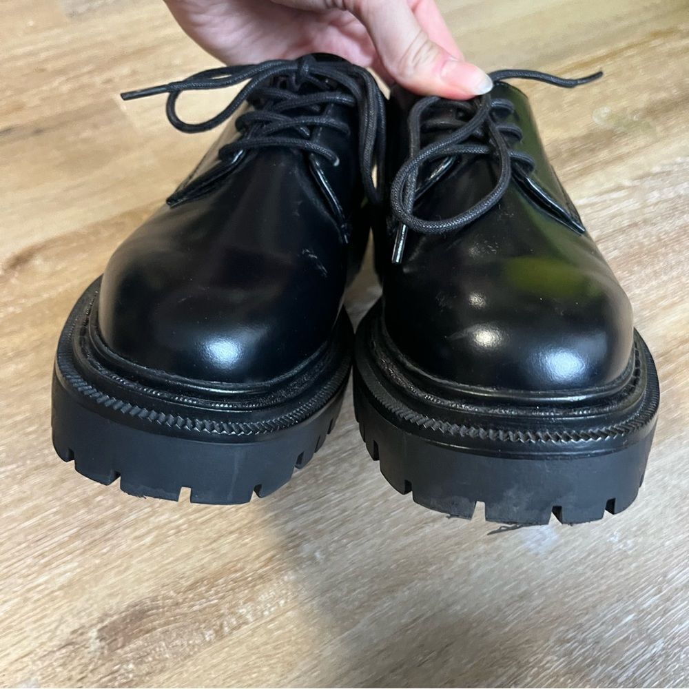 H&M Platform Lace-Up Loafers Black - Picture 6 of 7